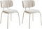 IRINS - Eetkamerstoel set van 2 - Beige - Chenille