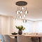 Atmooz - Hanglamp Saigon - Industrieel - Woonkamer / Slaapkamer / Eetkamer - Plafondlamp - Zwart - Hoogte 140cm - Metaal en glas