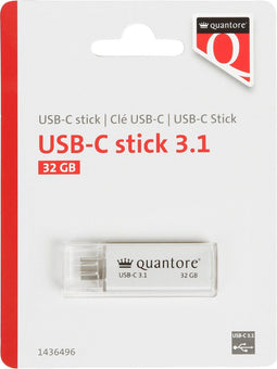 USB-stick Quantore USB-C 32GB 3.1 zilver | 400 stuks