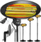 tectake® Solaris Monolith - Infraroodstraler - 2000W - 3 Niveaus - Zwart