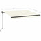 vidaXL - Luifel - handmatig - uittrekbaar - met - LED - 350x250 - cm - crèmekleurig
