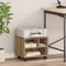 vidaXL - Printerstandaard - met - Wielen - Artisan - Eiken - 41x32x33,5 - cm