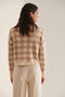 NA-KD Round Neck Knitted Sweater - Dames Trui - Biologisch katoen - Beige