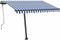 vidaXL - Luifel - handmatig - uittrekbaar - met - LED - 400x300 - cm - antracietkleur