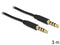 Delock 3.5mm - 3.5mm audio/video kabel - 4-polig AWG24 - 3m Zwart