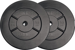 Iron Gym Halterschijven 2 x 10 kg Ø 25 mm - Haltergewichten - Plate Set - Barbell gewichten