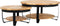Iron Paras Coffee Table 65 Black Iron Stand, Wood Natural finish