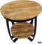 Iron Paras Sidetable Wooden Top 60