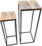 Iron & Wood Side Table (Set of 2)