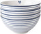 Laura Ashley Blueprint Collectables Kommen set van 4 - Schaaltjes - Ø16cm - Candy Stripe