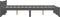 vidaXL - Bedframe - massief - hout - grijs - 140x190 - cm