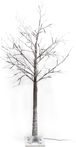 Verlichte bruine lichtboom - berkenboom 130cm met 120 led lichtjes classic warm