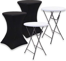 Brixy Statafel - Stevig en weerbestendig - 80cm x 110cm - Wit/Zwart