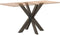 vidaXL - Eettafelpoot - spider - vorm - 85x85x(72-73) - cm - staal - naturel