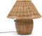 Riviera Maison Tafellamp Bruin - Ames Nachtlamp Riet - Rattan - (ØxH) 40.5x40