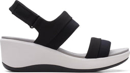 Clarks Step Cali Muir - Plateau sandalen - Elastisch bovenwerk - Black