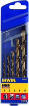 Irwin HSS Cobalt metaalborenset 4/5/6/8/10mm
