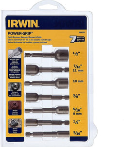 Irwin Schroef- en Boutverwijderset Powergrip: 3/16” - 1/2”, 7 stuks - 394100