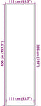 vidaXL - Deurmat - 115x400 - cm - grijs