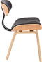vidaXL - Eetkamerstoelen - 2 - st - gebogen - hout - en - kunstleer