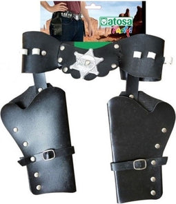 Dubbele sheriff/cowboy holsters - Western/Wilde Westen verkleedaccessoires - Carnaval