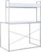 vidaXL - Computerbureau - 110x60x138 - cm - bewerkt - hout - wit
