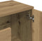 vidaXL - Dressoir - 90x29,5x65 - cm - bewerkt - hout - artisanaal - eikenkleur