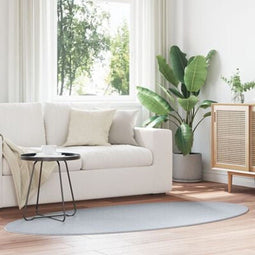 vidaXL - Tapijt - 'HUARTE'Grijs - 100x200 - cm - Ovaal