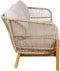 House Nordic Terracina - Loungebank - Acaciahout & Stof - Bruin/Beige - 78,5x175x72 cm