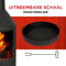 BBQ Collection Buitenhaard - Tuinhaard 134 x 44,5 x 44,5 cm - Terraskachel met As-Opvangbak Pook Houtopslag - Zwart