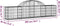 vidaXL - Schanskorven - 12 - st - gewelfd - 200x30x40/60 - cm - gegalvaniseerd - ijzer