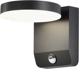 V-TAC VT-11020S-RD-B Draaibare LED wandlamp met Sensor - IP65 - Zwart -17W - 2480 Lumen - 3000K