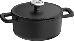 LEO Kookpot antikleef met deksel Phantom - Ø 20cm - Zwart - PFAS-vrij