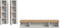 Furnilux Ruda - Wandkast Systeem 3 Delen - Vitrinekasten met Glazen Deuren en TV-kast - Wit met Eik Decor 34 cm x 270 cm x 33 cm
