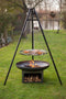 RedFire – Juva – Grijs - Staal – Vuurschaal – Stevig staal – Diameter 80cm - Industrieel – Terrasverwarming – Sfeerhaard - Houtopslag