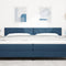 vidaXL - Hoofdbord - met - Diamantblokpatroon - Blauw - 200 - cm - Stof