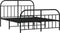 vidaXL - Bedframe - met - voetbord - zonder - matras - metaal - zwart - 180x200 - cm