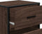 vidaXL - Nachtkastje - 40x31x50 - cm - bewerkt - hout - bruin - eikenkleurig