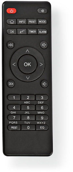 Nedis RDINRC300BK - Vervangende afstandsbediening voor internetradio - Drukknoppen - Oplaadbare accu - Zwart