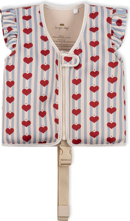 Konges Sløjd - Zwemvest - Amour blue stripe - Neopreen - Frill - Maat 1-2 jaar