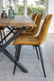 House Nordic Middelfart Eetkamerstoel Velvet Geel - Set van 2
