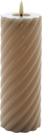 swirl led kaars rustic sand 20x7,5cm