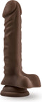 Blush Dildo Love Toy Dr. Skin Plus 9 Inch Posable Dildo With Balls Chocolate Bruin