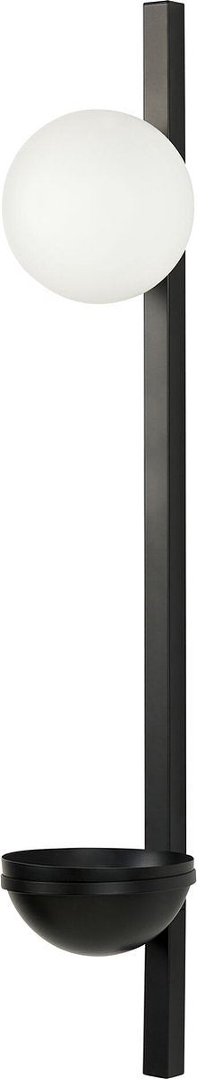 ISABELLA - Wandlamp bloempot - Zwart - IJzer