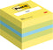 Post-it® Notes, Mini Kubus, Neon Geel, Groen, Blauw, 51 x 51 mm, 400 Blaadjes/Kubus