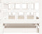 vidaXL - Slaapbank - met - onderschuifbed - 90x200 - cm - massief - grenenhout - wit