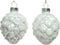 Denappel glas d5h7 cm winterwit 6st