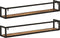 vidaXL - Wandschappen - 2 - st - 110x17x17 - cm - massief - mangohout - en - ijzer