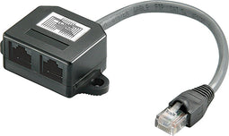ISDN splitter - 1x RJ45 (m) - 2x RJ45 (v) - 1:1 geconnecteerd - 0,15 meter