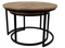 HSM Collection Ronin - Salontafelset - set van 2 - Mangohout/Metaal - Naturel/Zwart (set van 2)